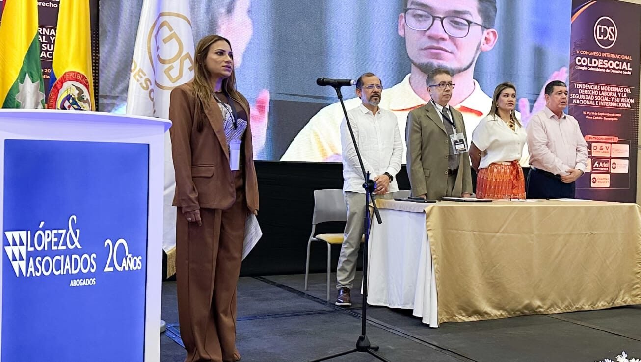 El Rector de Coldesocial Dr. Argemiro Alvarez Jimenez; Dra. Luz Marina  Hernandez Secretaria Academica de Coldesocial;; Maestro Emanuel de Araujo Dantas Director del Centro Interamericano de Estudios de Seguridad Social y el Dr. Italo Cardona Director de la Oficina de la OIT para los Países Andino